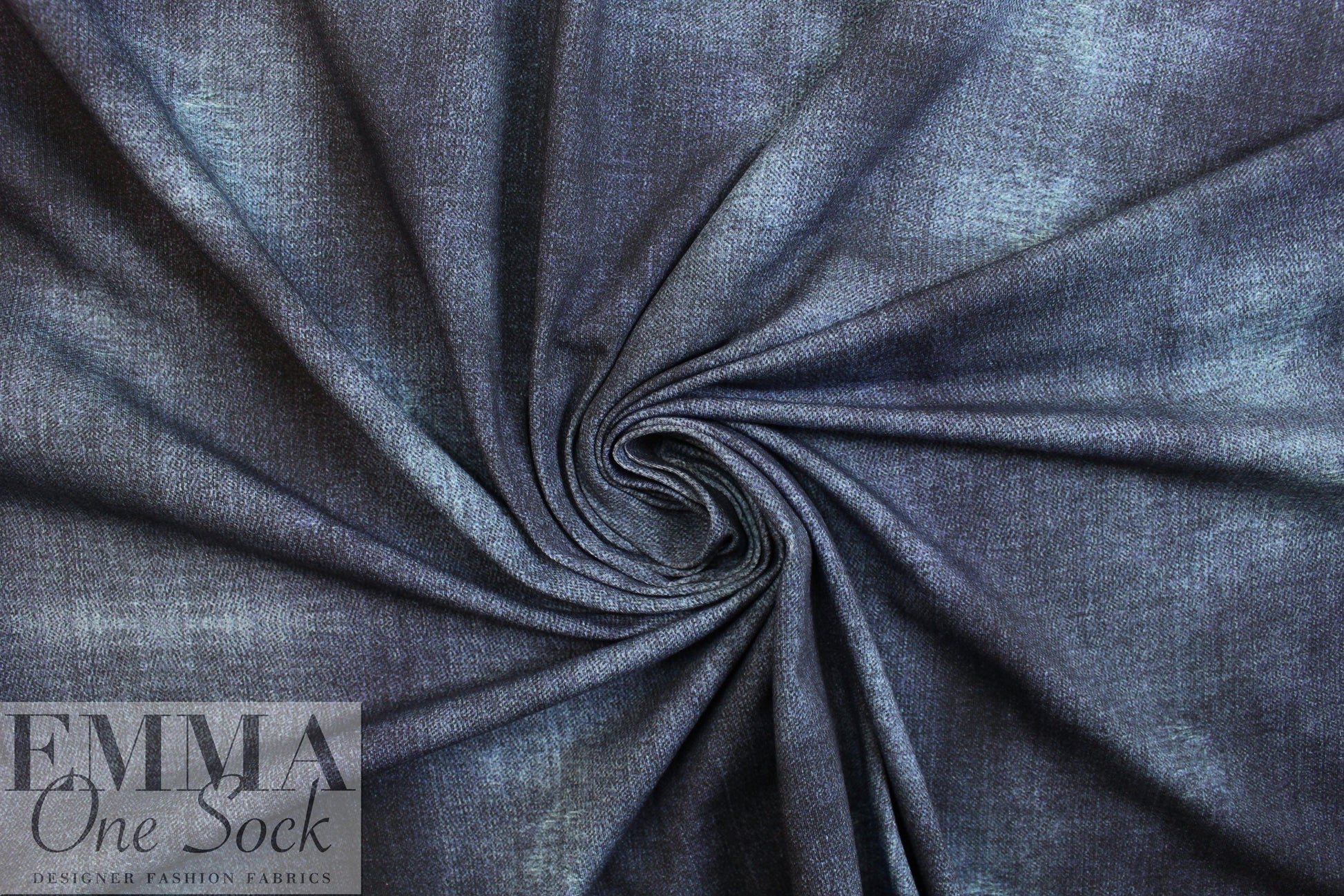 Dutch digital 'favorite jeans' knit Oeko-Tex certified .5 yds