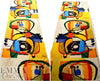 Dutch digital 'cubist duo' cotton/spandex knit panel