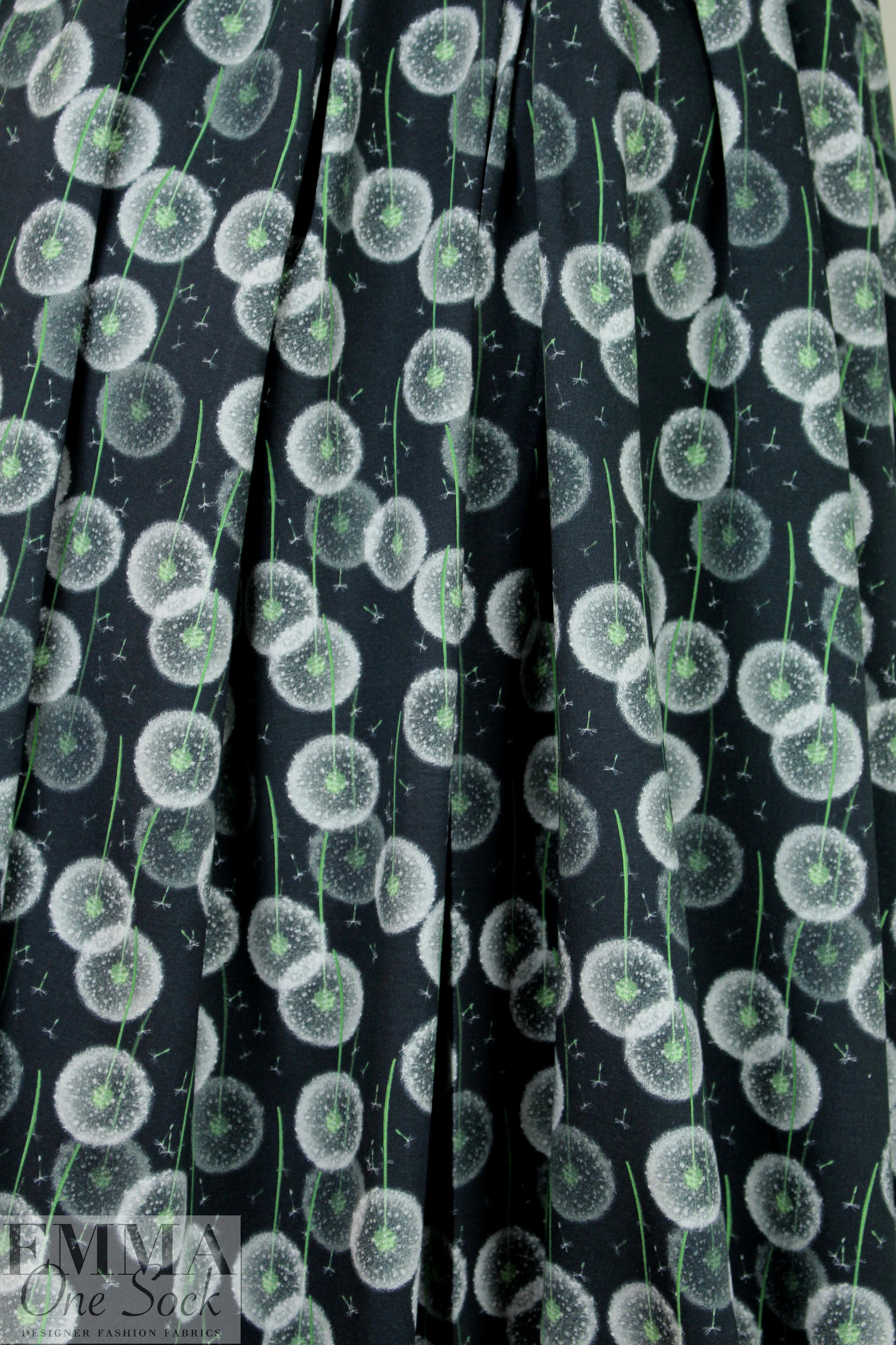 Dutch digital 'dandelion love' knit Oeko-Tex certified .75 yds