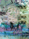 Dutch digital 'wild horses -2' knit Oeko-Tex certified panel  2.125 yds