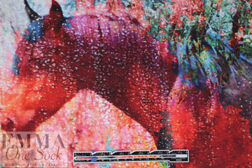 Dutch digital 'wild horses -1' knit Oeko-Tex certified panel
