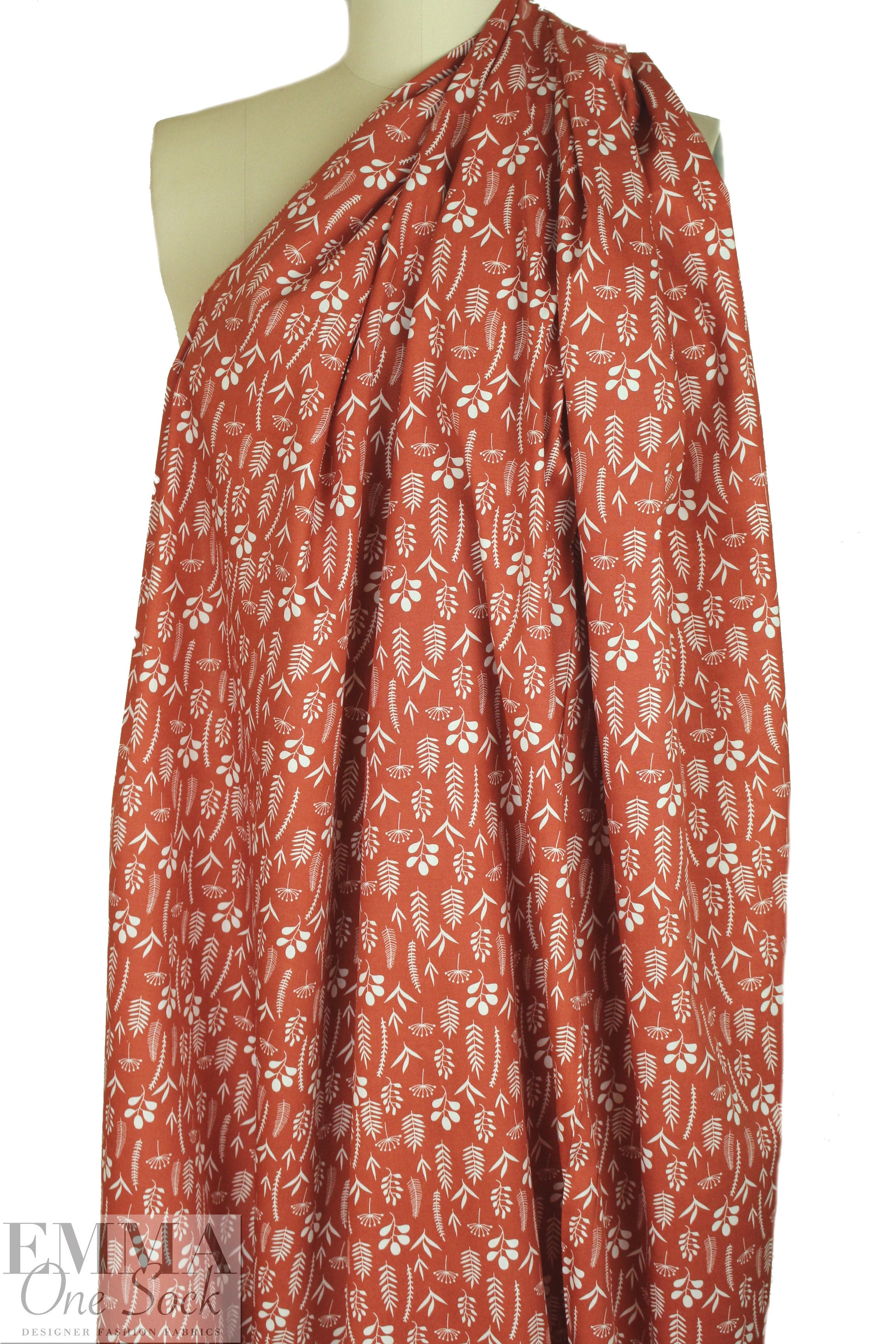 Dutch Oeko-Tex cotton poplin - rust decoflor 2 yd