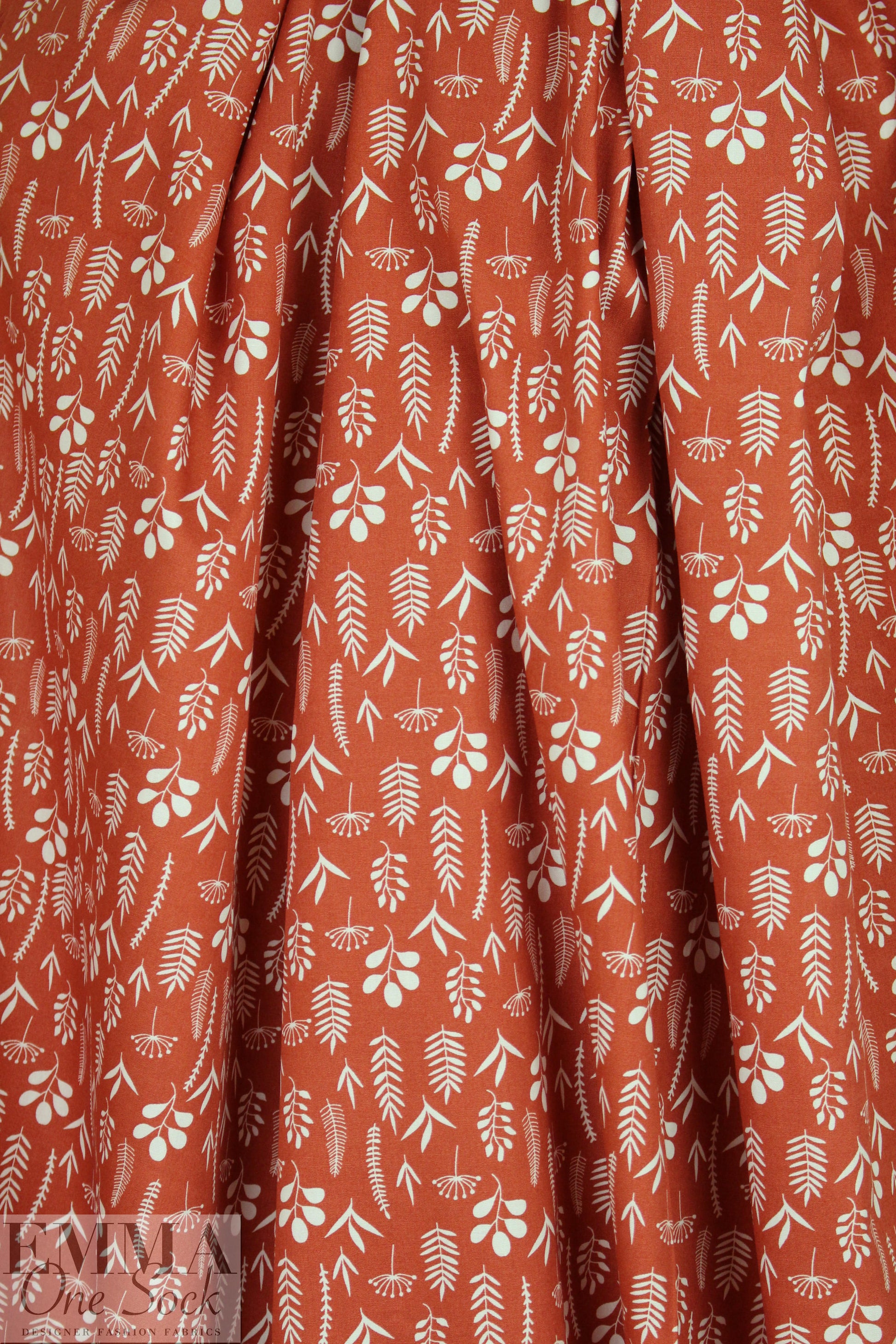 Dutch Oeko-Tex cotton poplin - rust decoflor 2 yd