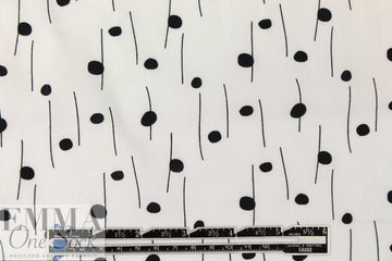 Dutch Oeko-Tex cotton poplin - lines and dots 1 yard