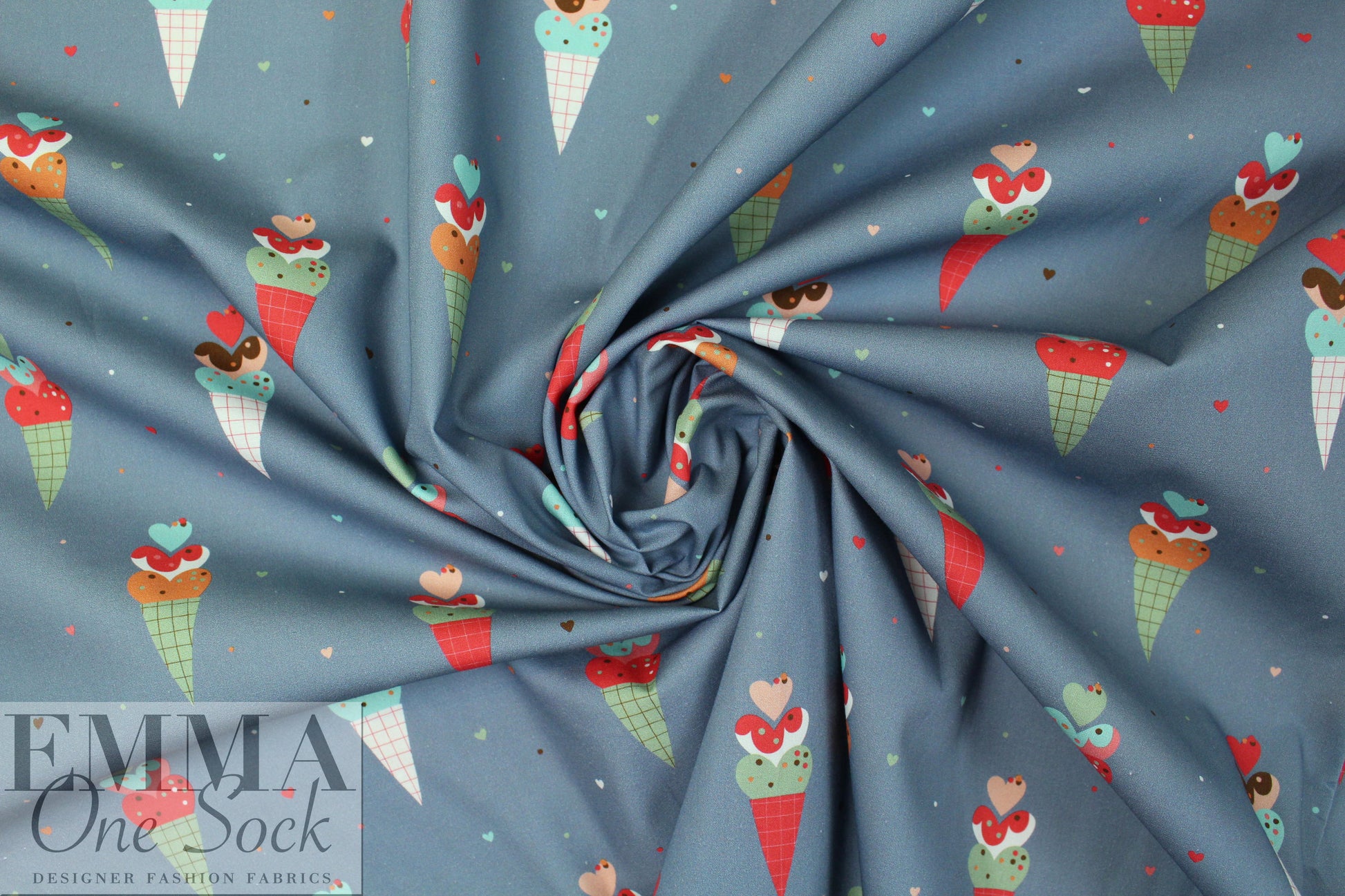 Dutch Oeko-Tex cotton poplin - yummy treats 1.875 yds