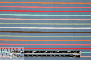 Dutch Oeko-Tex cotton poplin - colorful stripes 1 yard