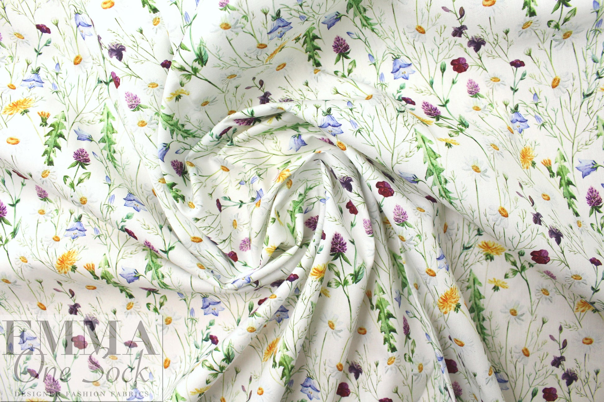 Dutch Oeko-Tex cotton poplin - wildflowers .66 yds