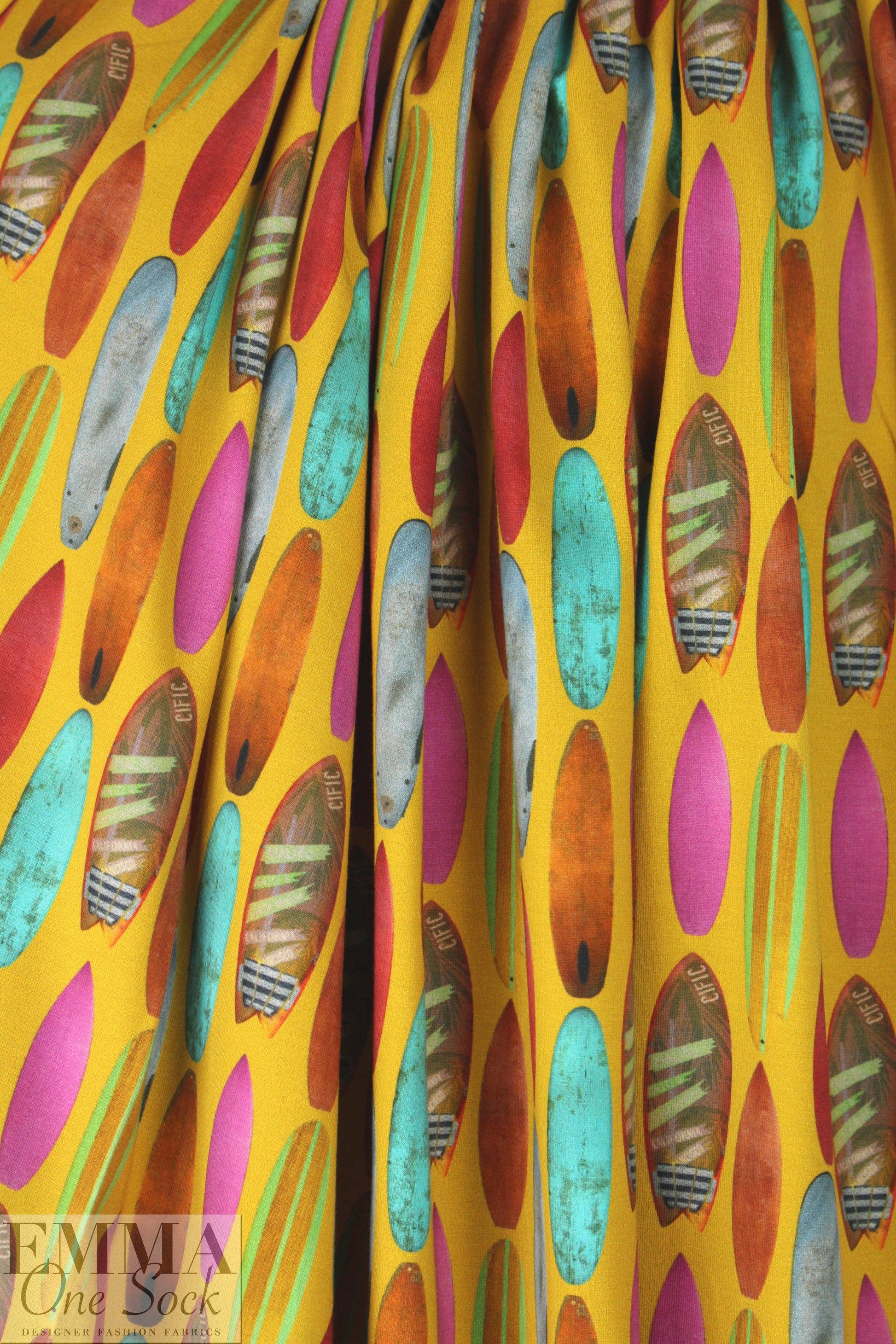 Dutch digital 'surf city' knit Oeko-Tex cert. - spicy brights 1.375 yd