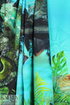 Dutch digital 'lizard life' cotton/spandex knit panel