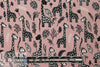 Dutch digital giraffes knit Oeko-Tex cert. - dusty pink