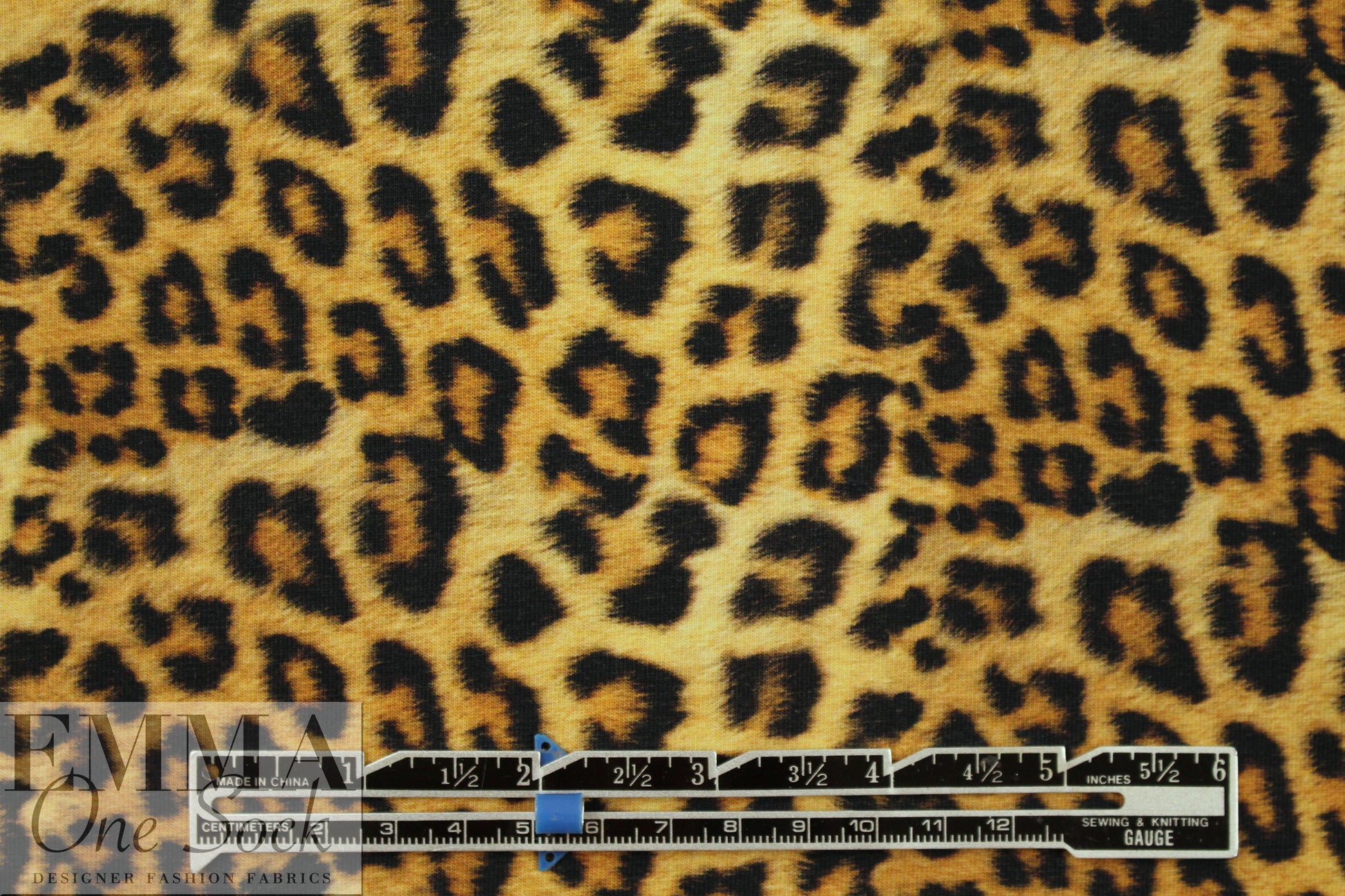 Dutch digital 'leopard' knit Oeko-Tex cert.  1.25 yds