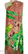Dutch digital 'jungle giraffe' knit Oeko-Tex certified panel