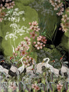 Dutch digital 'aviary paradise' knit Oeko-Tex certified panel
