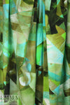Dutch digital 'brushstrokes' knit Oeko-Tex cert. - greens/aqua