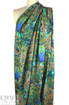 Dutch digital 'peacock' Fr. terry Oeko-Tex certified .5 yds