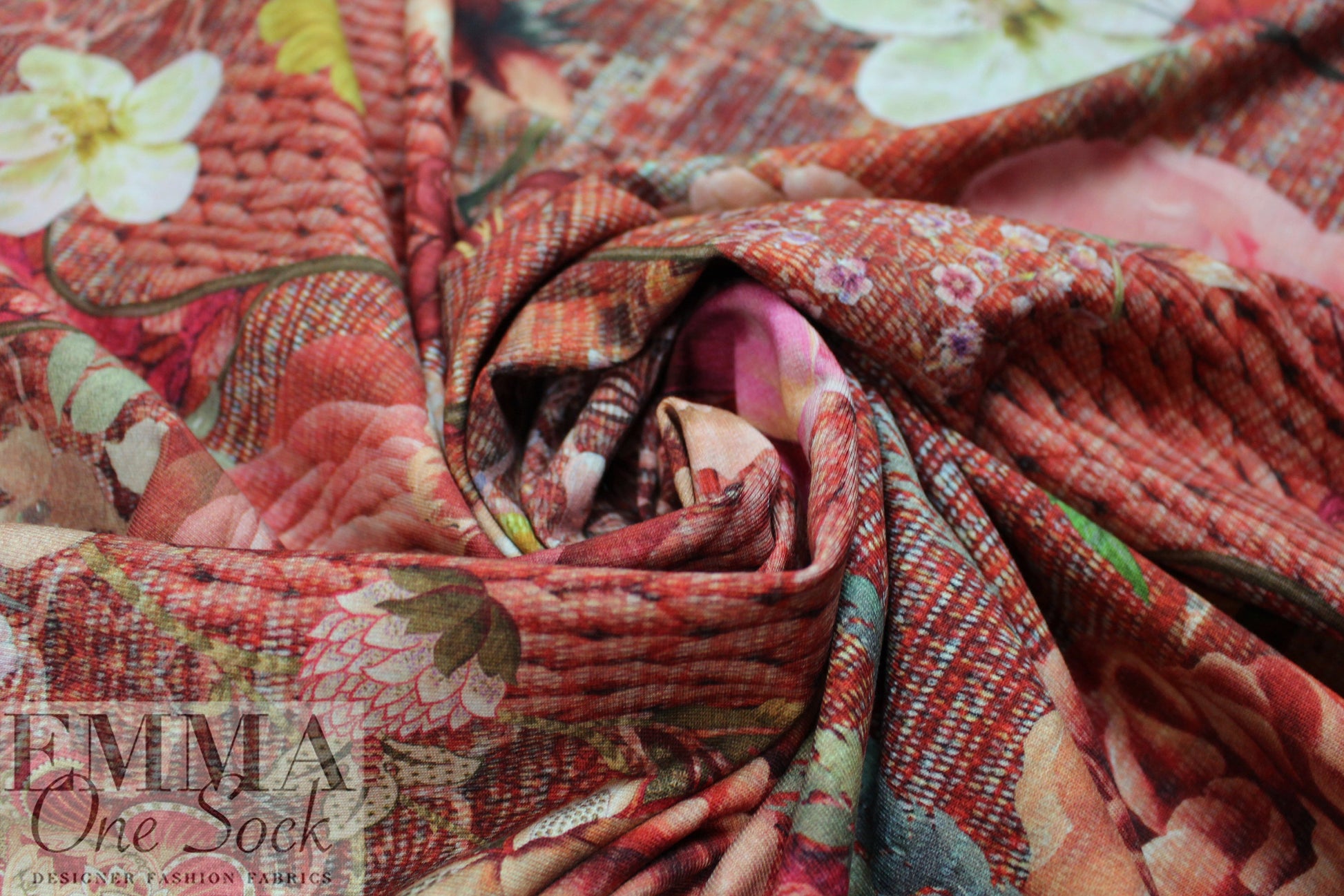 Dutch digital 'knitter's basket' Fr. terry Oeko-Tex certified 1 yard