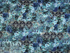 Dutch digital 'blue rose odyssey' cotton knit Oeko-Tex cert. 1.75 yds