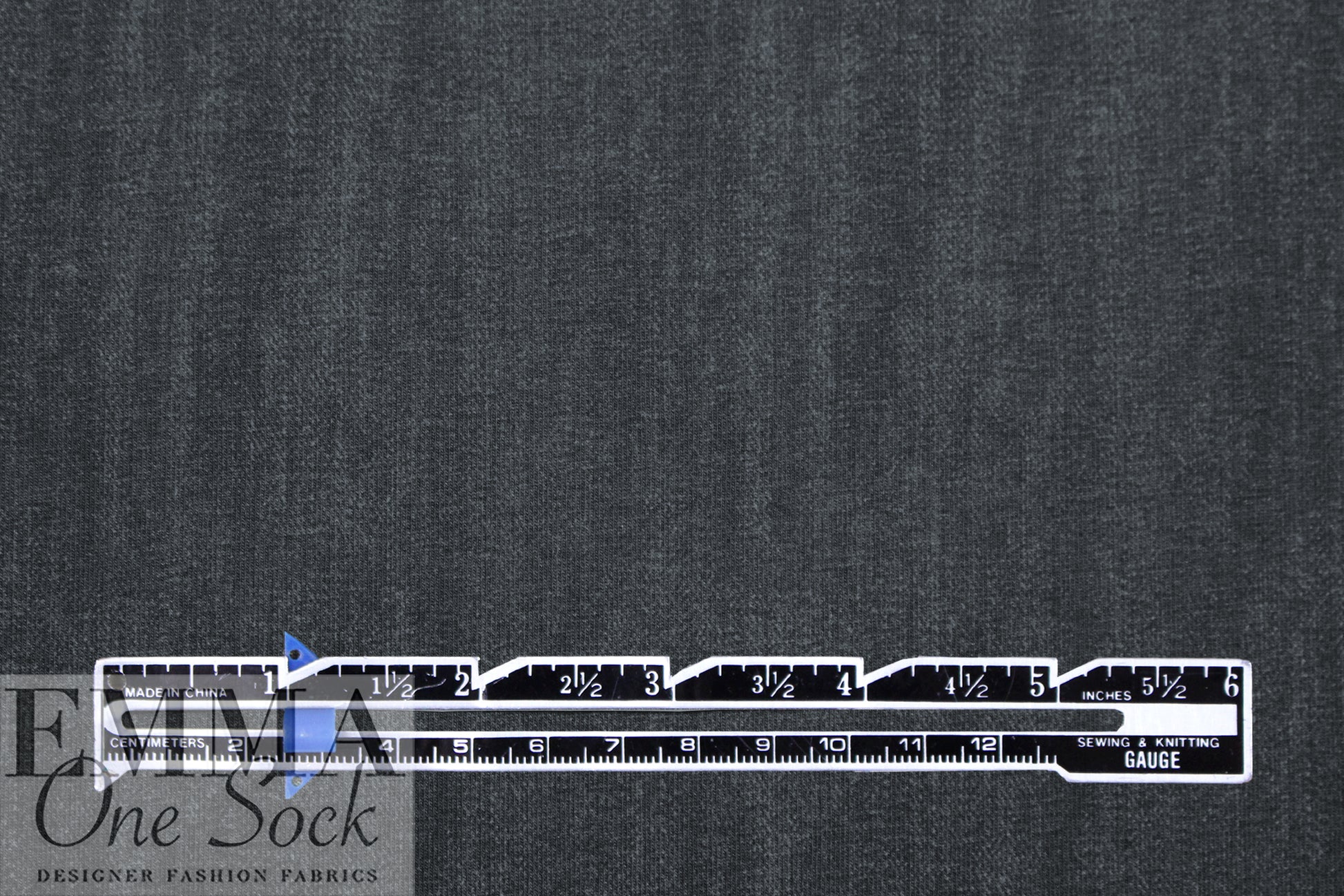 Dutch digital 'dark denim look' cotton knit Oeko-Tex cert. 1.25 yds