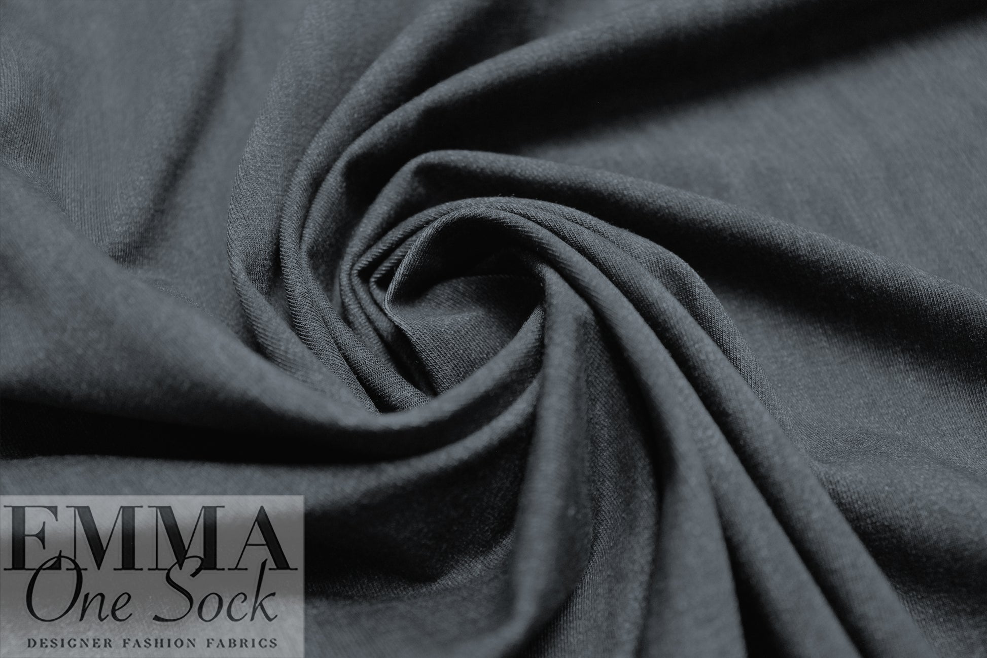 Dutch digital 'dark denim look' cotton knit Oeko-Tex cert. 1.25 yds