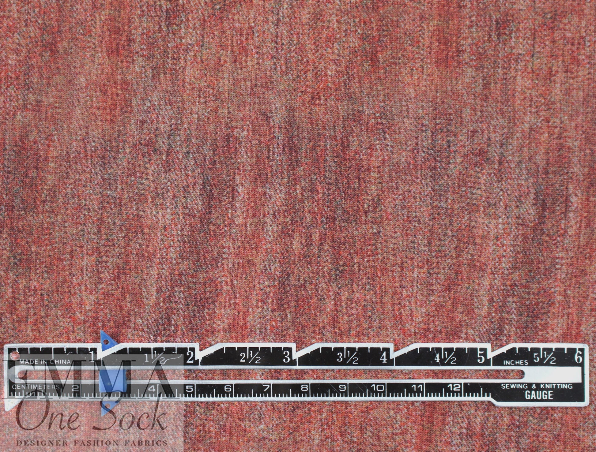 Dutch digital 'brick denim look' cotton knit Oeko-Tex cert. 1.375 yds
