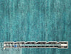 Dutch digital 'teal denim look' cotton knit Oeko-Tex cert. 1.25 yds