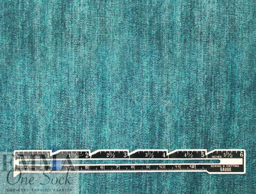 Dutch digital 'teal denim look' cotton knit Oeko-Tex cert. 1.25 yds