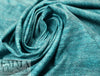 Dutch digital 'teal denim look' cotton knit Oeko-Tex cert. 1.25 yds