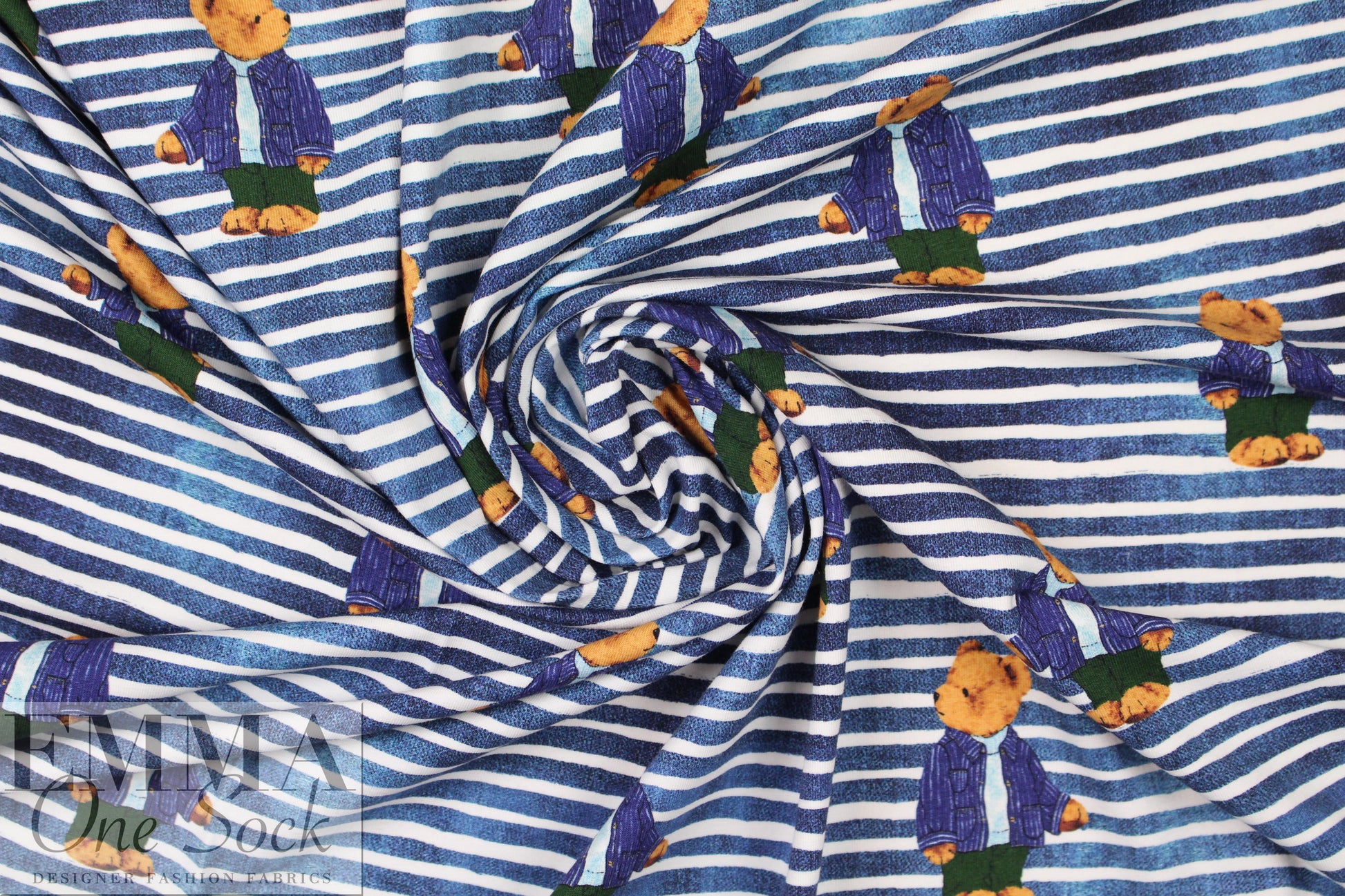 Dutch digital 'Winnie the Blue' knit Oeko-Tex cert. .875 yds