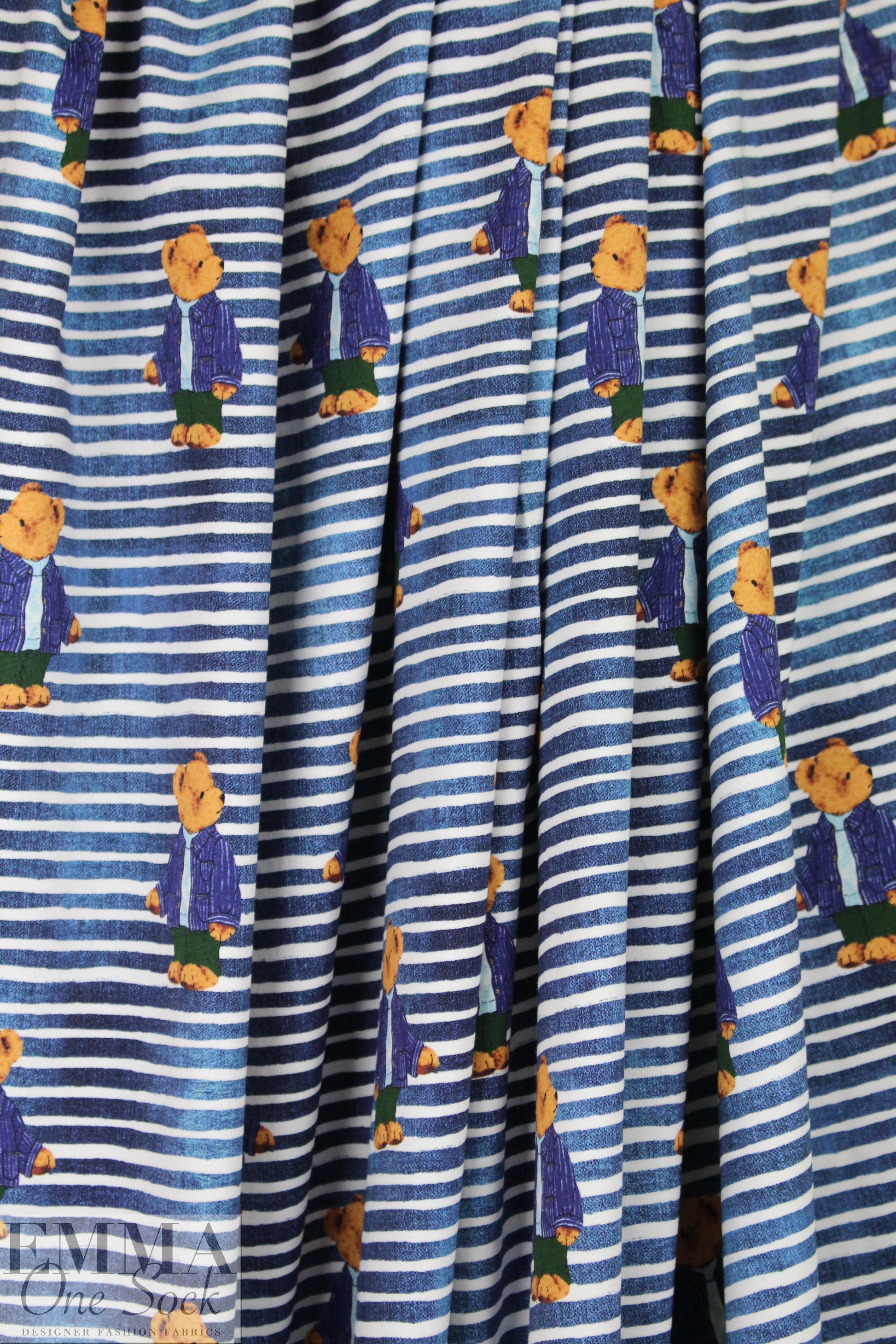 Dutch digital 'Winnie the Blue' knit Oeko-Tex cert. .875 yds