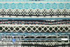 Dutch digital 'fairisle blues' cotton knit Oeko-Tex cert. 1.375 yds