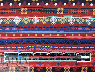 Dutch digital 'fairisle' cotton knit Oeko-Tex cert. .5 yds