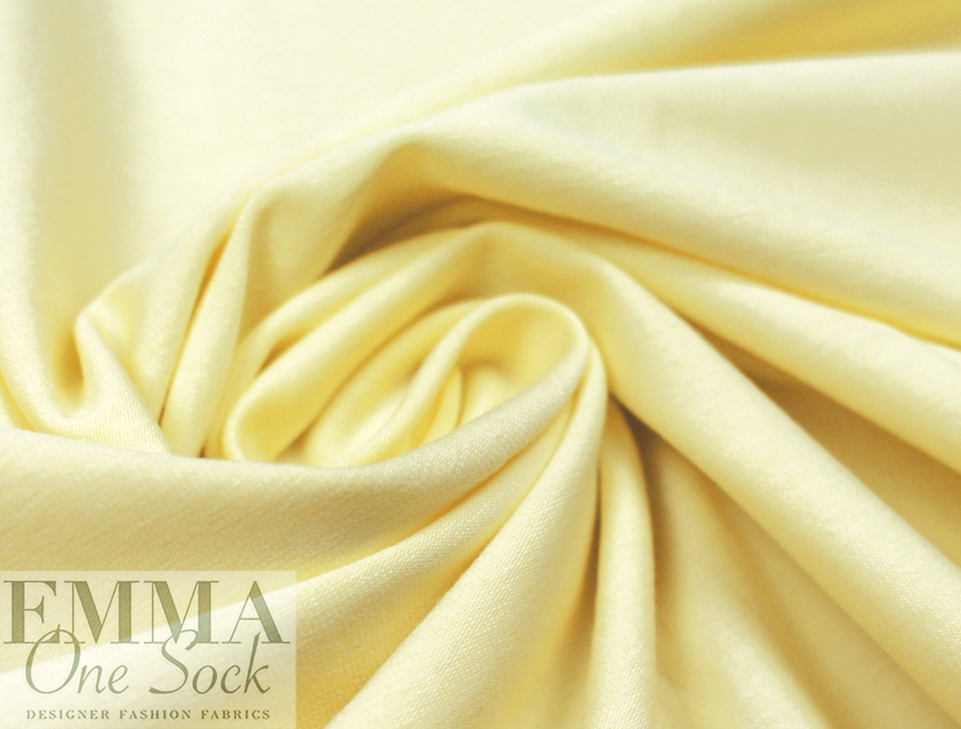 Dutch 220 gms cotton/spandex knit - lemon ice 1.625 yd
