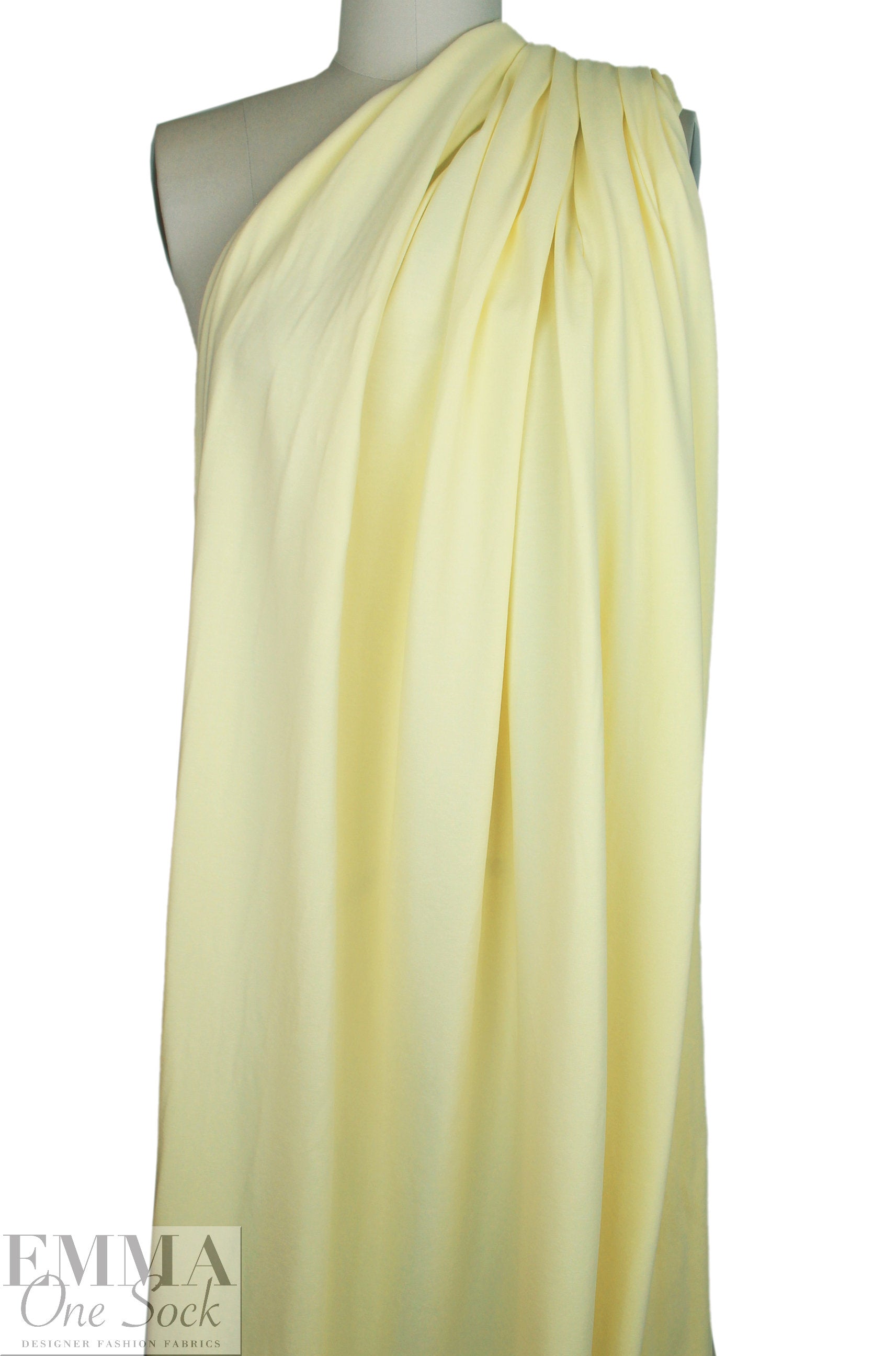 Dutch 220 gms cotton/spandex knit - lemon ice 1.5 yds