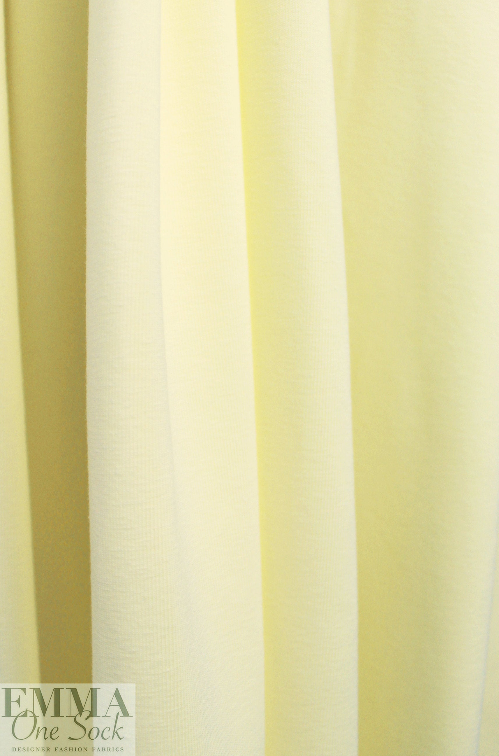 Dutch 220 gms cotton/spandex knit - lemon ice .75 yds