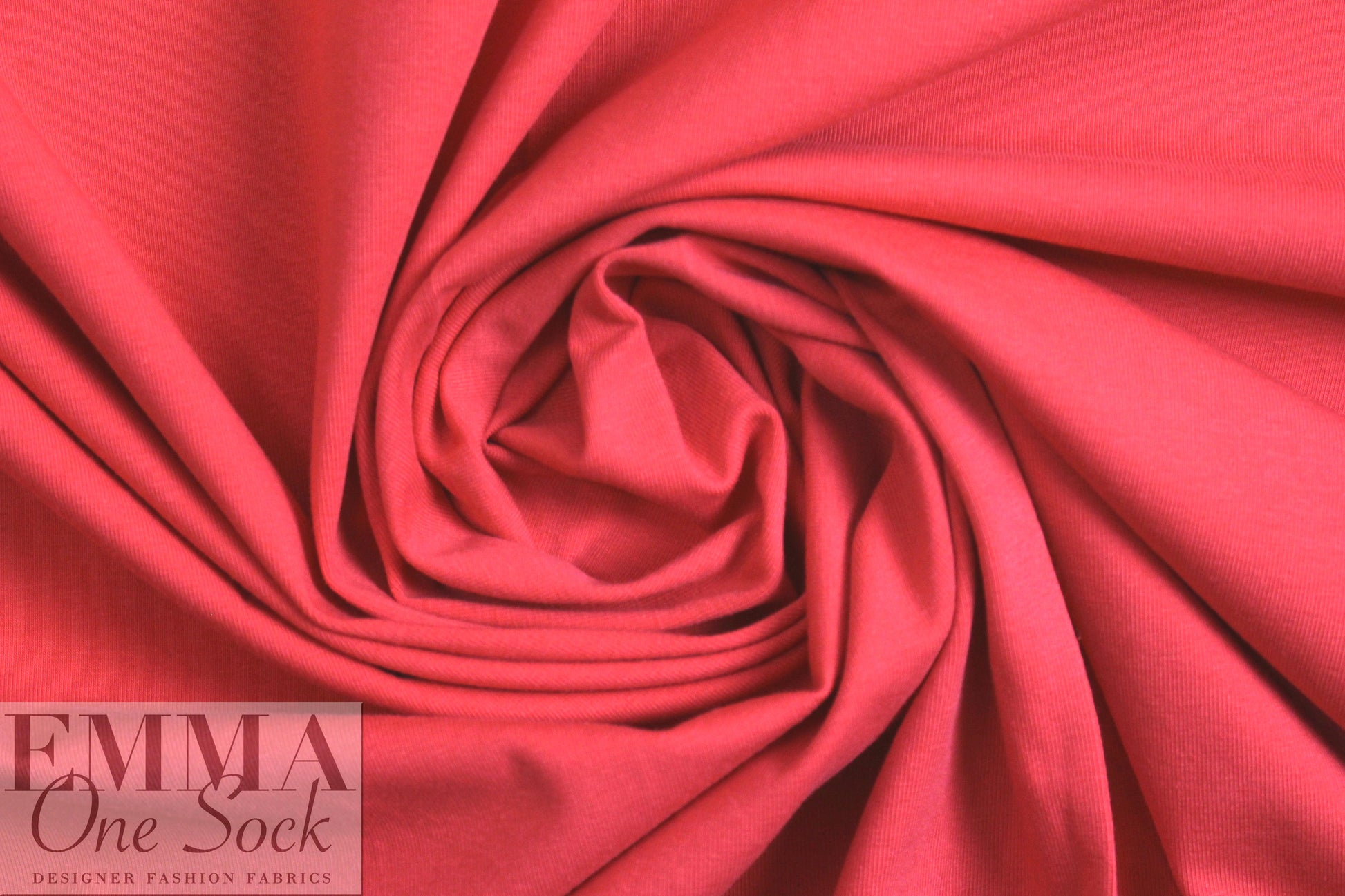 Dutch 220 gms cotton/lycra knit - hot coral 1.5 yd