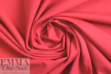Dutch 220 gms cotton/spandex knit - hot coral 2 yds