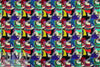Dutch digital 'abstract cut-outs' cotton knit Oeko-Tex cert. 1.875 yd