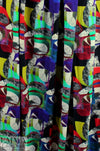 Dutch digital 'abstract cut-outs' cotton knit Oeko-Tex cert.
