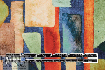 Dutch digital 'painted shapes 2' cotton knit Oeko-Tex cert. 1.375 yd