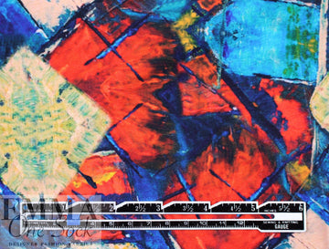 Dutch digital 'refraction action' cotton knit Oeko-Tex cert. .5 yds