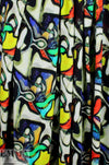 Dutch digital 'abstract contours' cotton knit Oeko-Tex cert. 1 yard