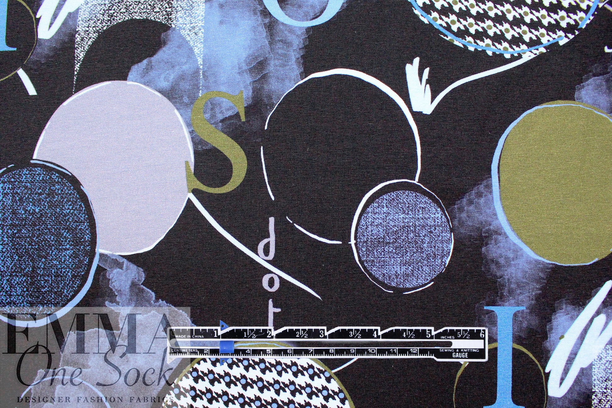 Dutch digital 'type and style' cotton knit Oeko-Tex cert. 1.25 yds