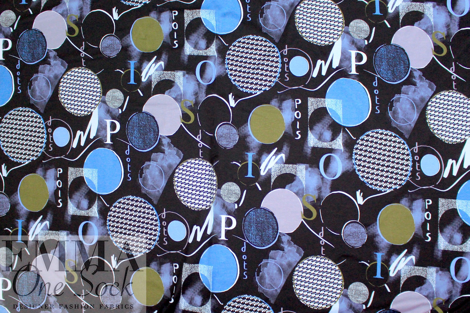 Dutch digital 'type and style' cotton knit Oeko-Tex cert. 1.25 yds