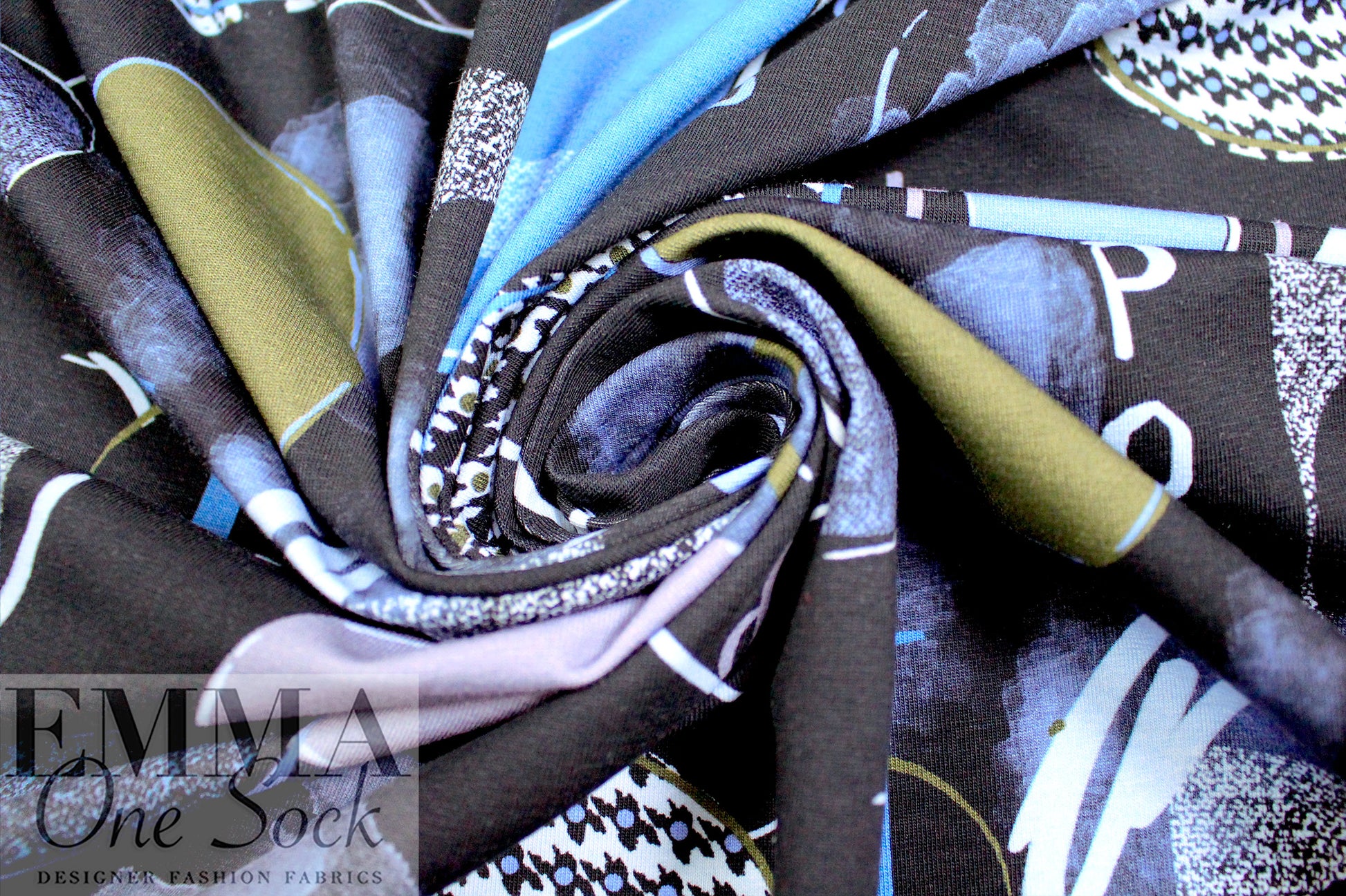 Dutch digital 'type and style' cotton knit Oeko-Tex cert. 1.25 yds