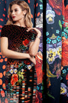 Dutch digital 'land of flowers' knit Oeko-Tex certified panel  2.2 yd
