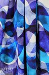 Dutch digital 'blue tide' cotton knit Oeko-Tex cert. .75 yds
