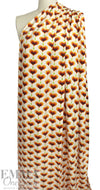Dutch digital 'heart strings' cotton knit PROMO!  - pumpkin/cream .5 yds