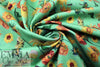 Dutch digital 'Vincent's sunflowers' cotton knit Oeko-Tex cert. 1.5 yds