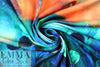 Dutch digital 'sunset meadow' knit panel Oeko-Tex cert.  2.25 yd - 1 Panel