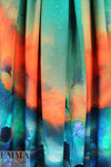 Dutch digital 'sunset meadow' knit panel Oeko-Tex cert.  2.25 yds